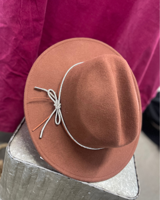 Felt Hat Cattleman Crown with crystal band