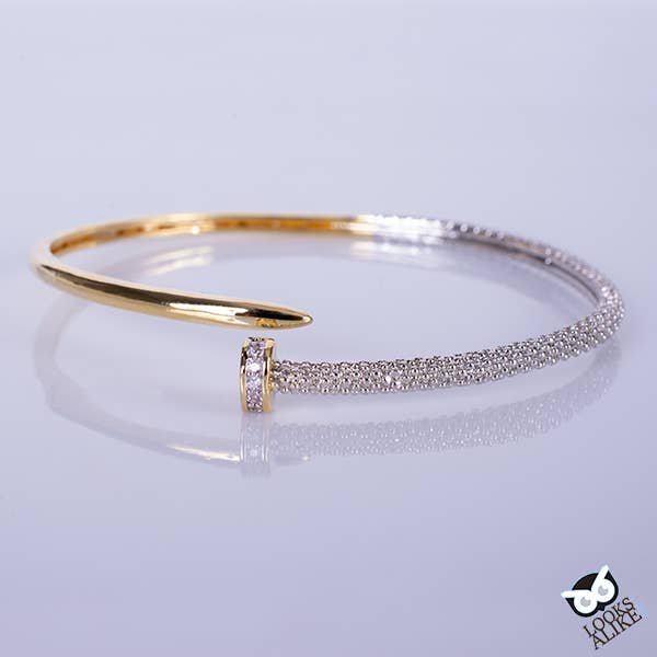 Adjustable Nail Bangle Bracelet