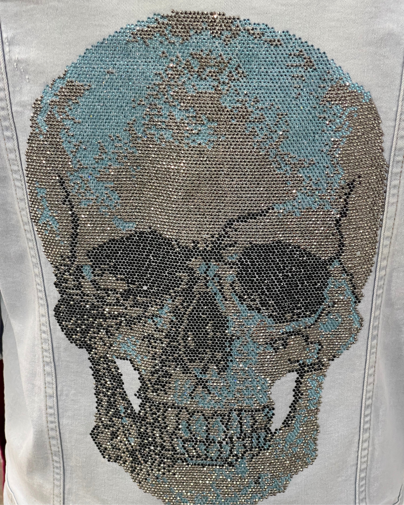 Denim Upcycled Luxe CC + Skull Jacket