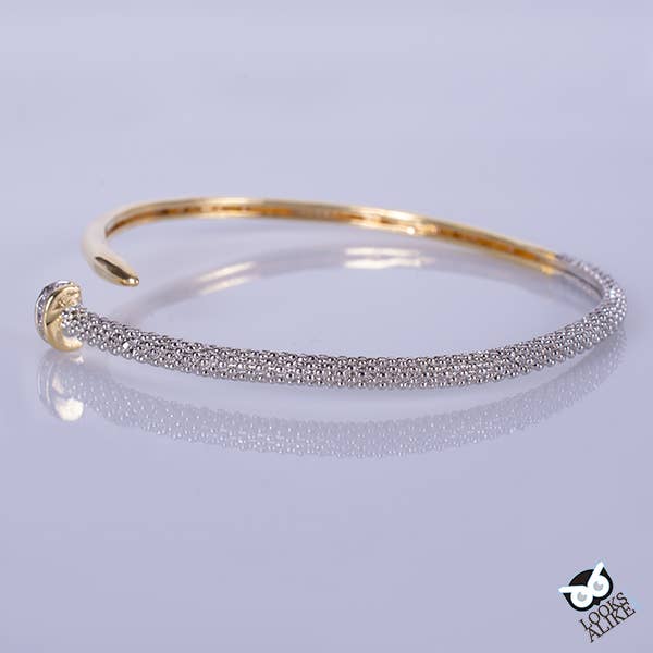 Adjustable Nail Bangle Bracelet