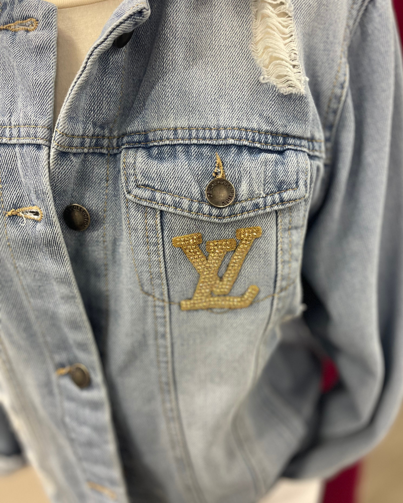 Denim Upcycled Luxe LV Jacket