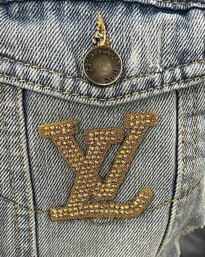 Denim Upcycled Luxe LV Jacket