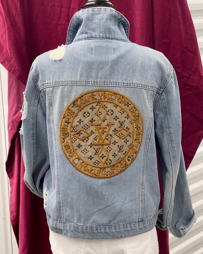 Denim Upcycled Luxe LV Jacket