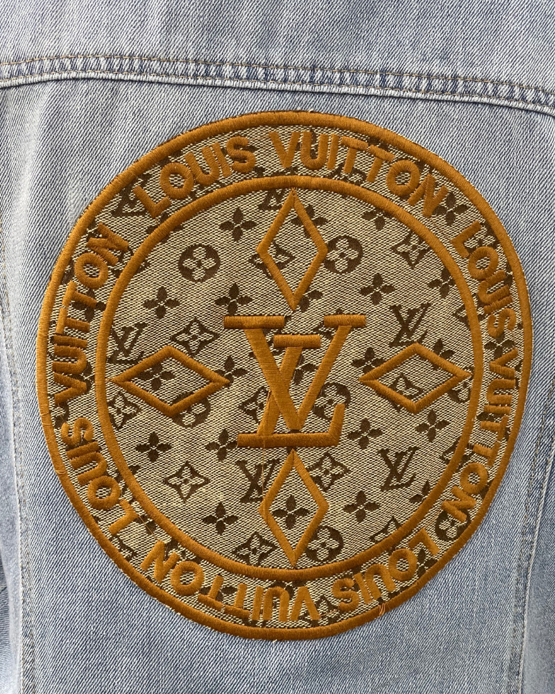 Denim Upcycled Luxe LV Jacket