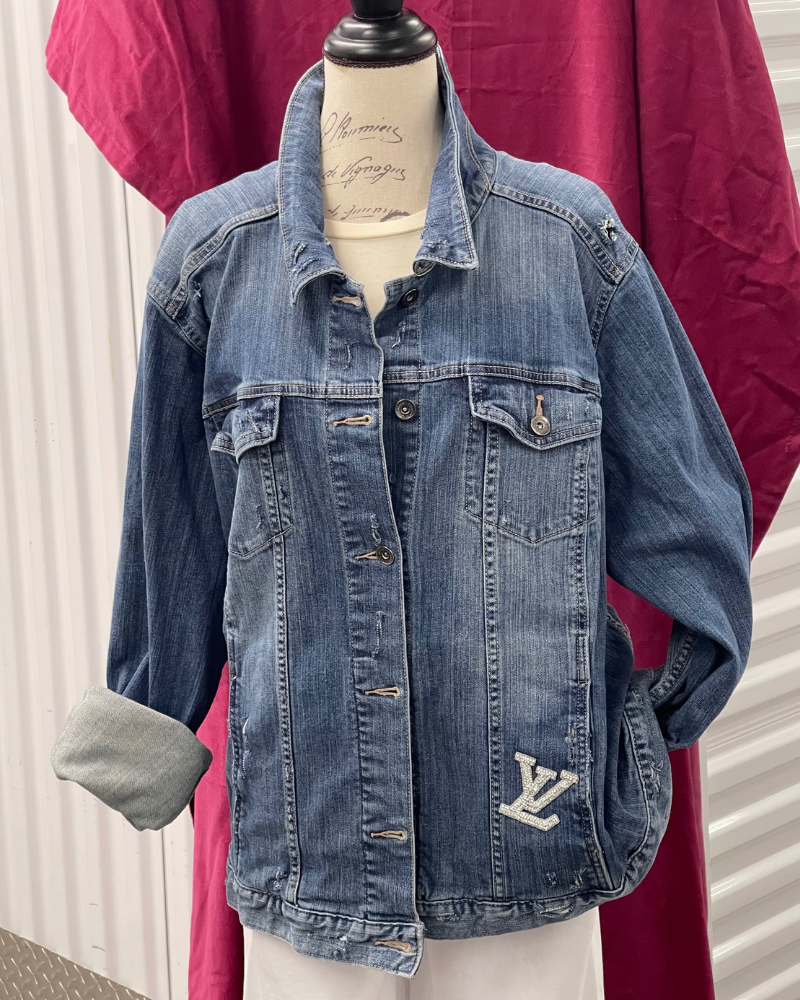 Denim Upcycled Luxe LV Jacket