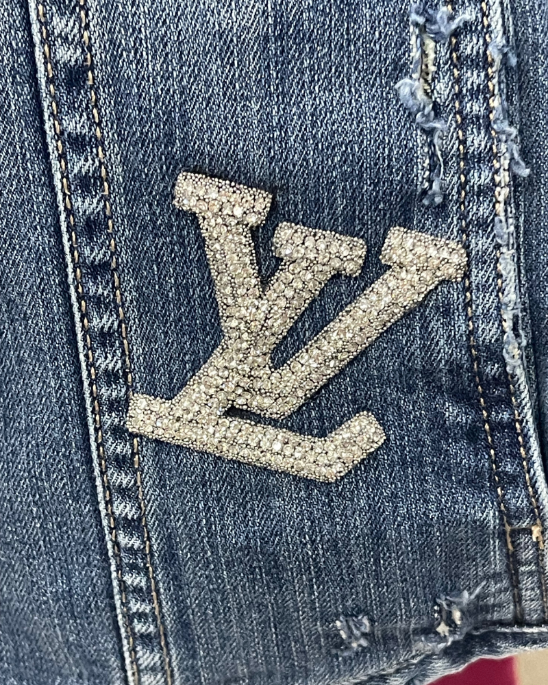 Denim Upcycled Luxe LV Jacket