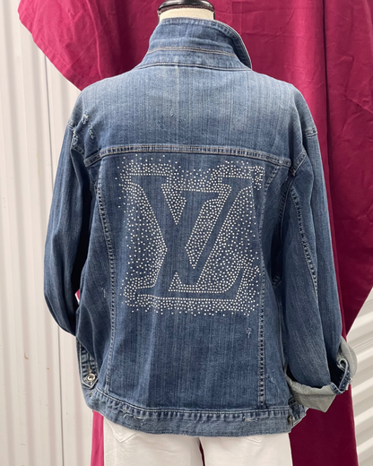 Denim Upcycled Luxe LV Jacket