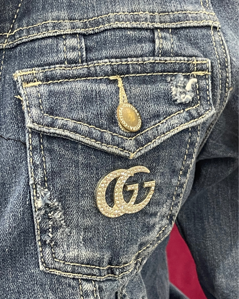 Denim Upcycled Luxe GG Jacket