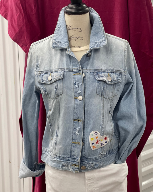 Denim Upcycled Luxe LV Jacket