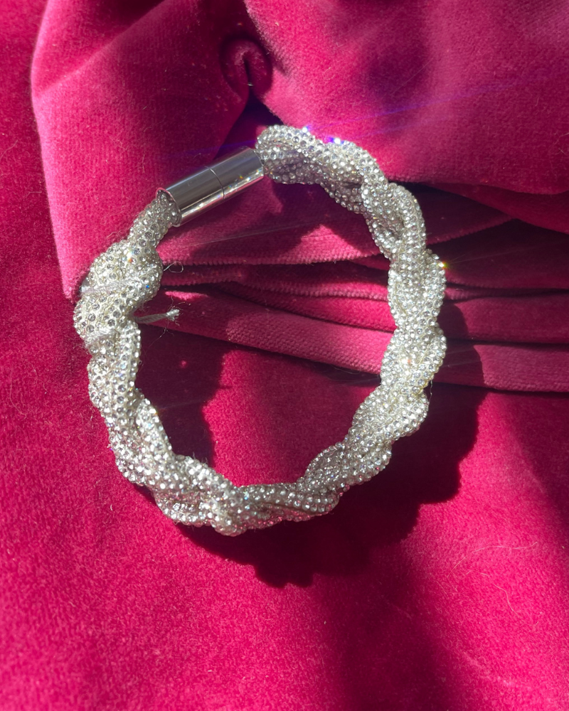 Crystal Braided Magnetic Bracelet