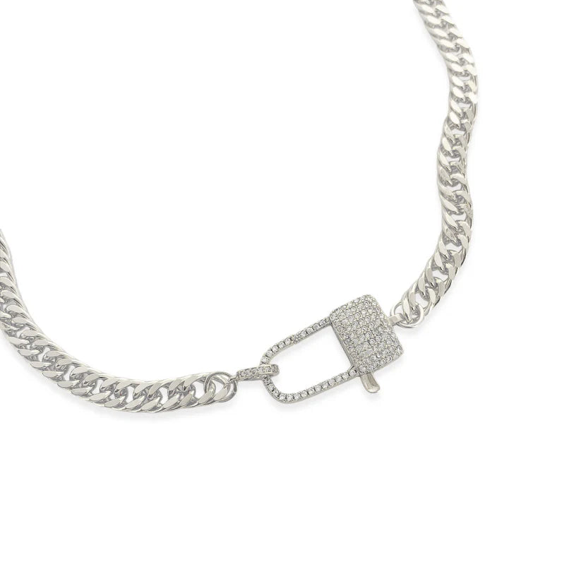 Silver Lock Necklace