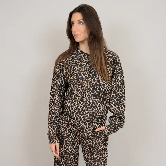 Leopard Print Pull on Scuba pant